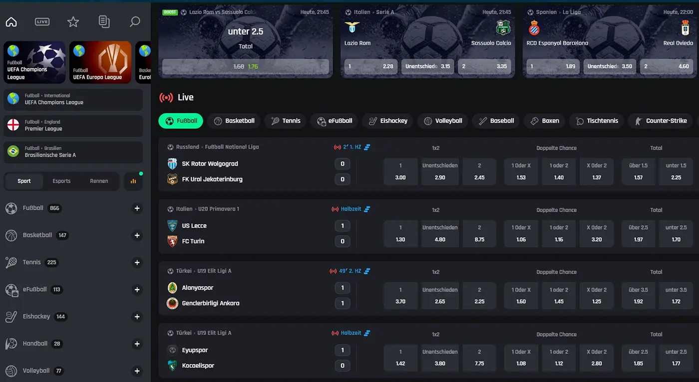 RingoSpin Casino Sportwetten